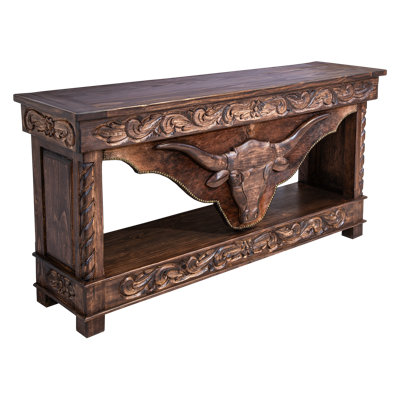 Lift-top Hand Carved Console