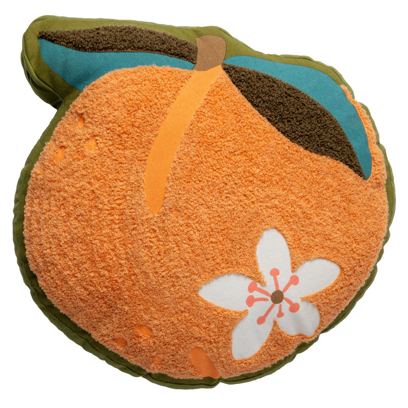 SHAPED EMBROIDERED PILLOW  PEACH