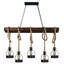 Luminaire suspendu en bois 5 lumières Bueche