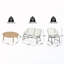 Ensemble de conversation de patio 4 pièces avec cadre et table en fer-1778715449