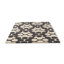 Wool Floral Area Rug in Black/Off-White-63011439