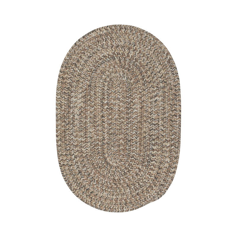 Tapis d'intérieur / extérieur fabriqué à la main Freels - gris orage / beige, Tapis de couloir 2 pi x 7 pi