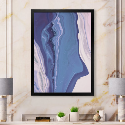 Luxueux marbre bleu tourbillon Flow Art VI - œuvre d'art moderne sur toile