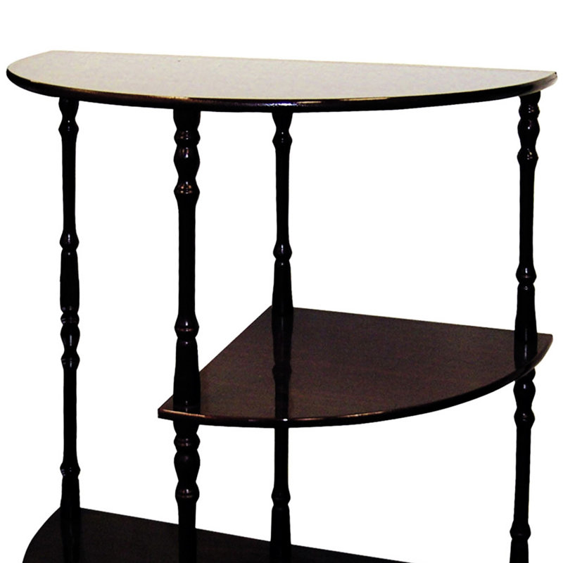 3-Tier End Table, Crescent Shape End Table