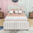Arden Full Size Velvet Upholstered Platform Bed with Twin Trundle-1488377841