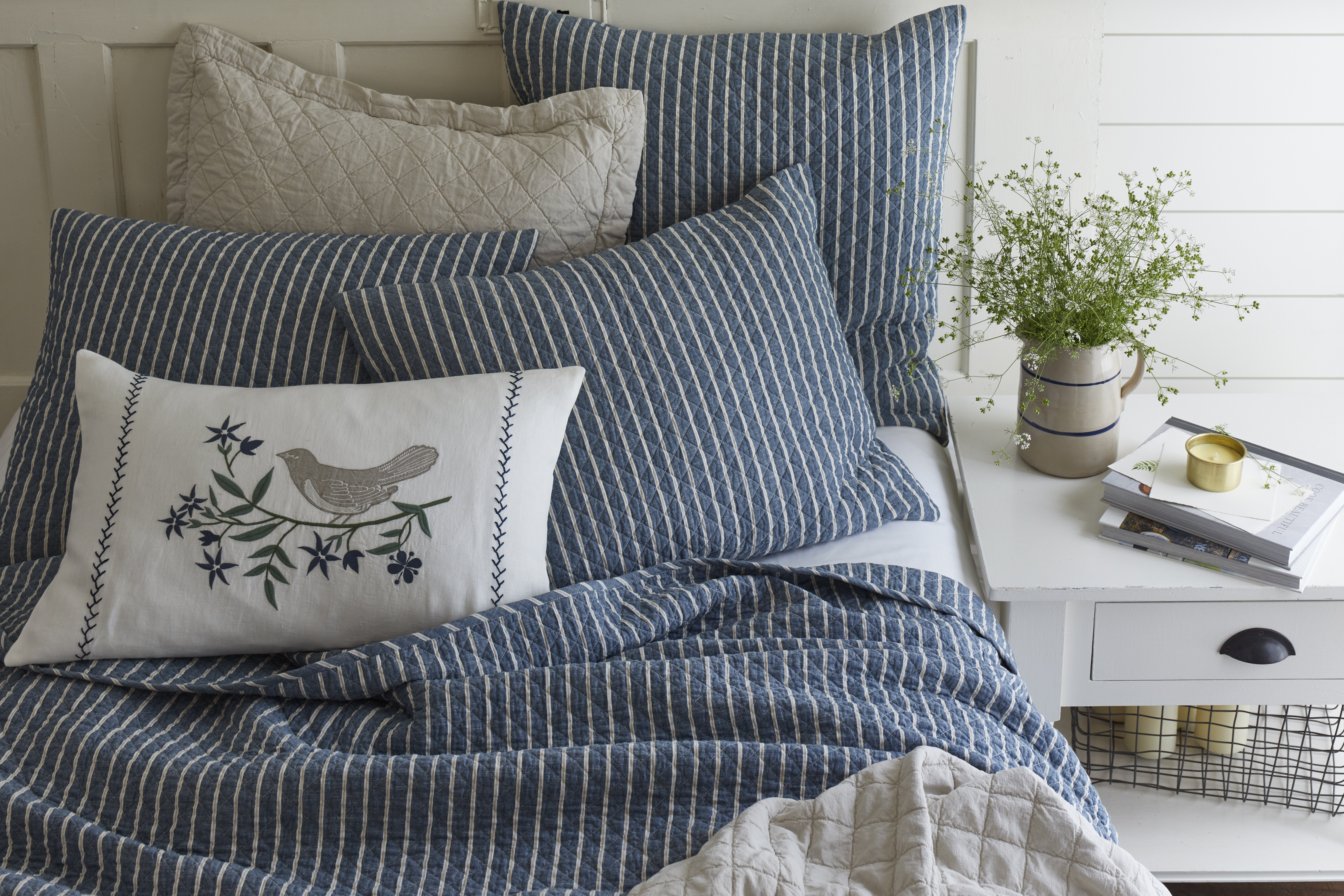 Taylor Linens Hayslip Pinstripe Cotton Quilt | Wayfair