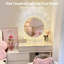 Miroir de salle de bain rond avec lumières, contrôle tactile, miroir de salle de bain rond avec lumières, 3 modes de couleur et luminosité de 10% à 100%, (blanc)