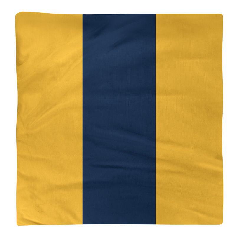 Nashville Striped Square Napkin, 22" x 22", Gold/Blue/Gold, Polyester