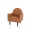 Pour le balcon du salon et la maison | Fauteuil 1 place en forme de coquillage avec revêtement en similicuir de finition orange