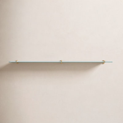 Earlham Tempered Glass Wall Mounted Bracket Shelf