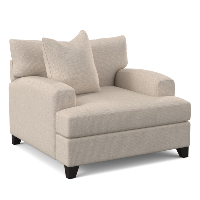 Fauteuil en polyester l 48 po Zani, Microfibre crème gitane performante