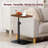 End Table C-Shaped Adjustable Pedestal Side Table Night Stand With 360° Rotating Top, Height Adjustable, Small Couch Living Room Or Bedroom Versatile End Table For Sofa Or Bedside, Rustic Brown