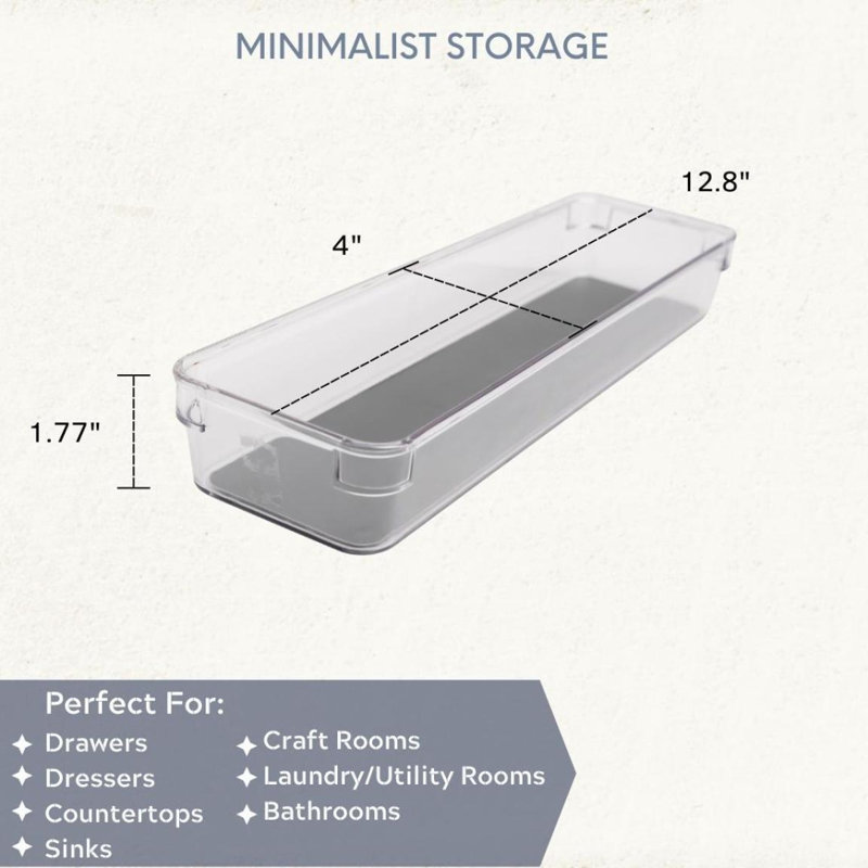 Kjeka 1.77" H x 12.79" W x 4" D Multi-Purpose Drawer Organizer
