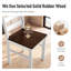 Ensembles de table de salle à manger 5 pièces, ensembles de salle à manger en bois massif peu encombrants avec 4 chaises à dossier à lattes-97575831