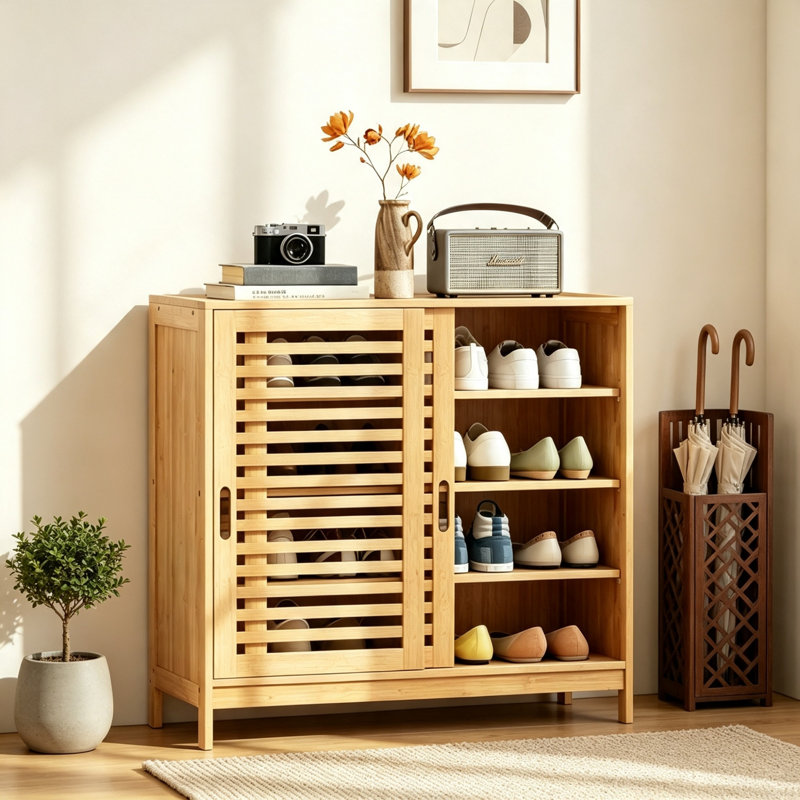 16 Pair Shoe Storage Cabinet