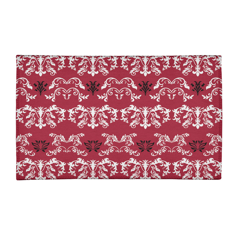 Damask Indoor Rug, Rectangle 3' x 5'