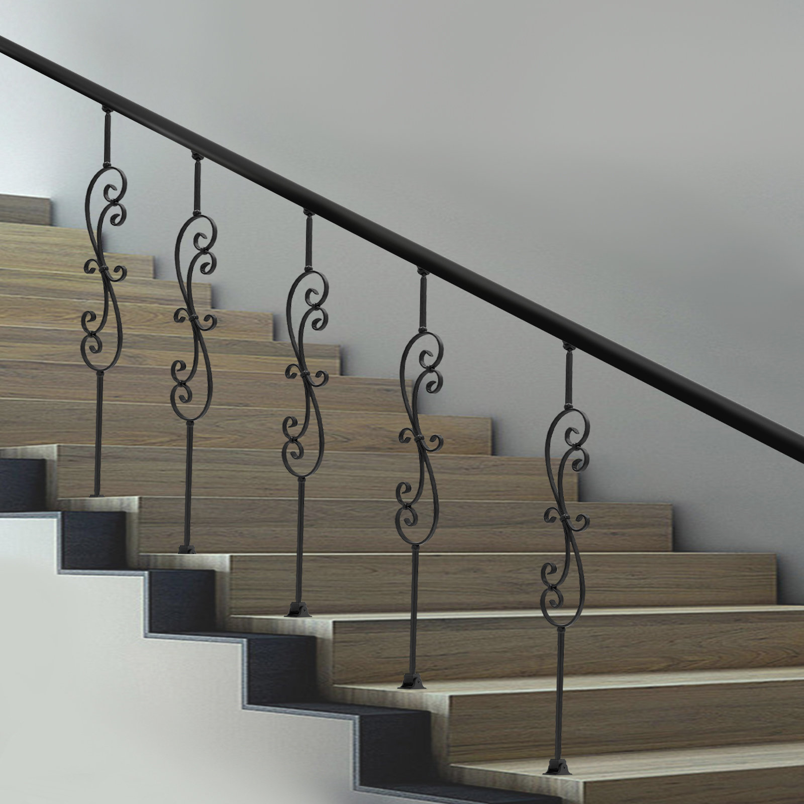 44 Inch Stair Spindles Black And Decker Iron 10-Pack Wrought Iron ...