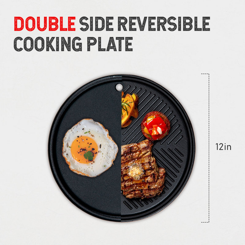 Plaque de cuisson ronde en porcelaine 12 po Monument Grills