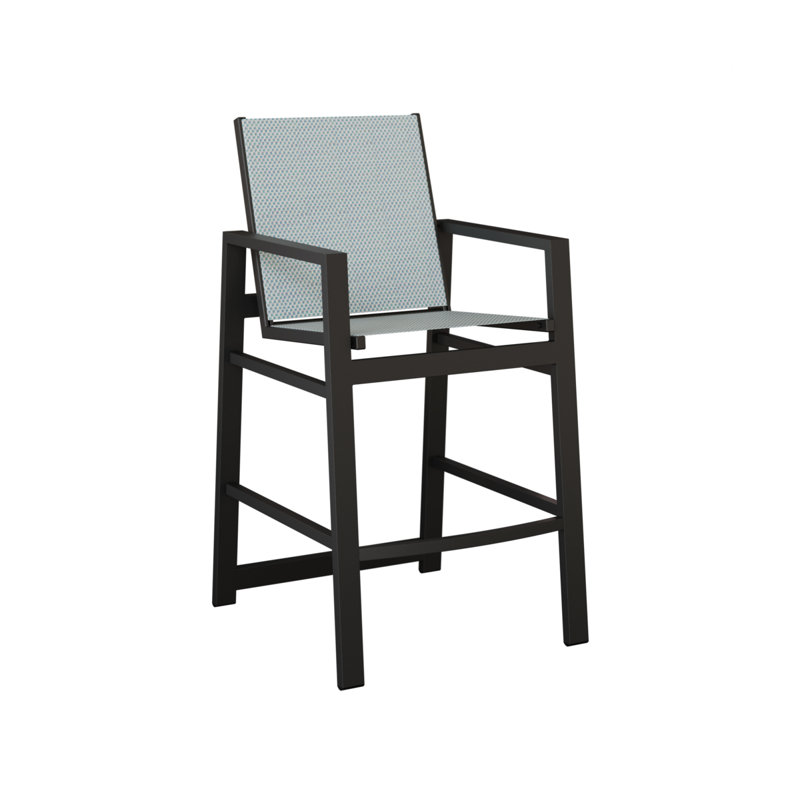 Chaise de bar Berlin Gardens Vida, Interlock Calypso, Noir mat