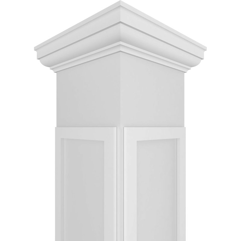 Colonne carrée de style campagnard classique non-effilée Craftsman, H 120 po x l 9,625 po x P 9,625 po