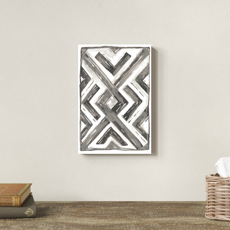 Tribal géométrique I, H 12 po x l 8 po x P 1,25 po