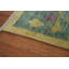 Tapis floral grand art déco à teinture végétale 12 x 12