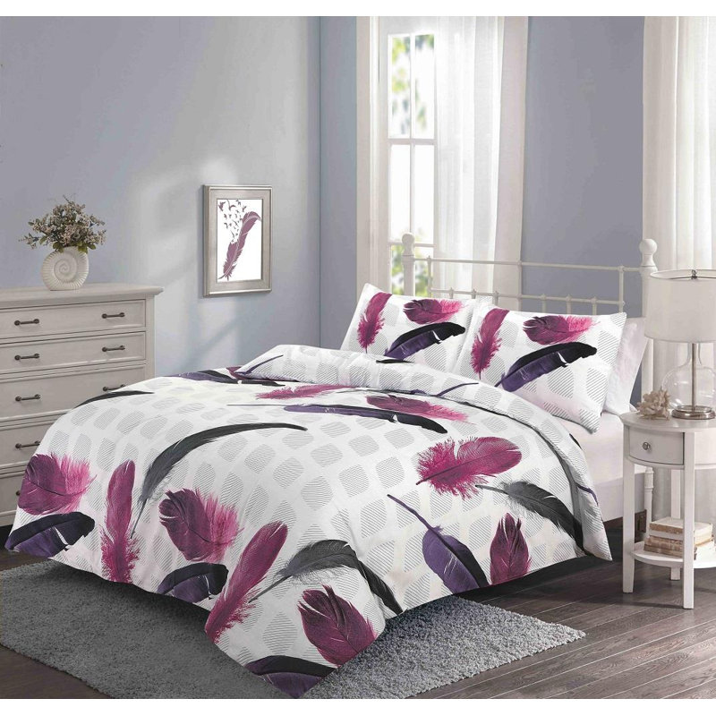 Amyris Cotton Blend Animal Print Duvet Cover Set with Pillowcases Included, UK Double  - 2  Standard Pillowcases