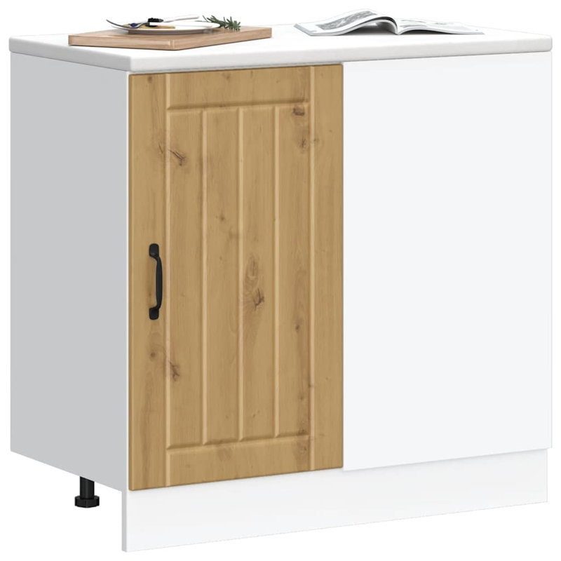 Takai Kitchen Base Cabinet "Lucca" Engineered Wood, artisan oak