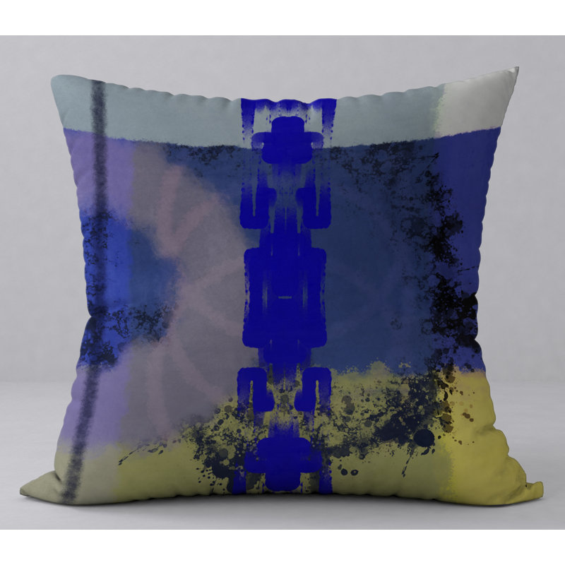 Abstract Reversible Throw Pillow, 20" H x 20" W