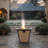 28" Propane Gas Fire Pit Table,50000 BTU Square Steel Fire Pit  for Outside Patio Deck Garden Courtyard -Brown