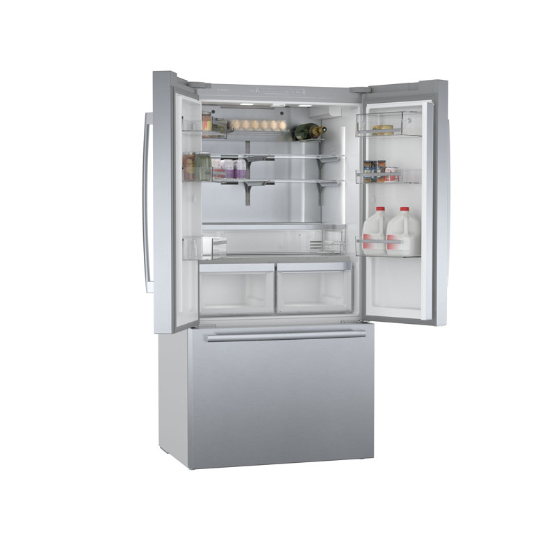 800 Series Bosch 36" Counter Depth 20.8 cu. ft. Smart ENERGY STAR French Door Refrigerator with Flex Bar, Stainless Steel
