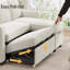 Canapé-lit convertible en L 81 po avec méridienne réversible avec rangement et poches latérales 81 po-1083196521