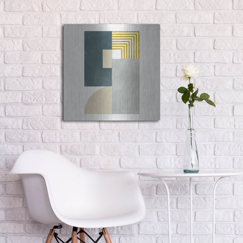 Art mural en métal «Deco Glam 2 Sq» par Moira Hershey, H 24 po x l 24 po