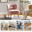 Chaise d'appoint rembourrée en bois Corinne-51865489