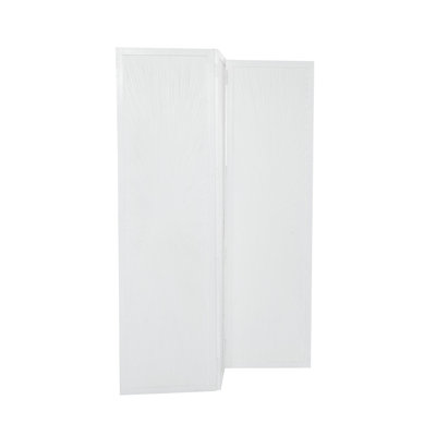 Mango Wood Foldable Partition 3 Panel Partition Room Divider Screen with Carved Starburst Design