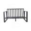 Canapé double + table basse rectangulaire, coussins brun clair (Tino Tino)