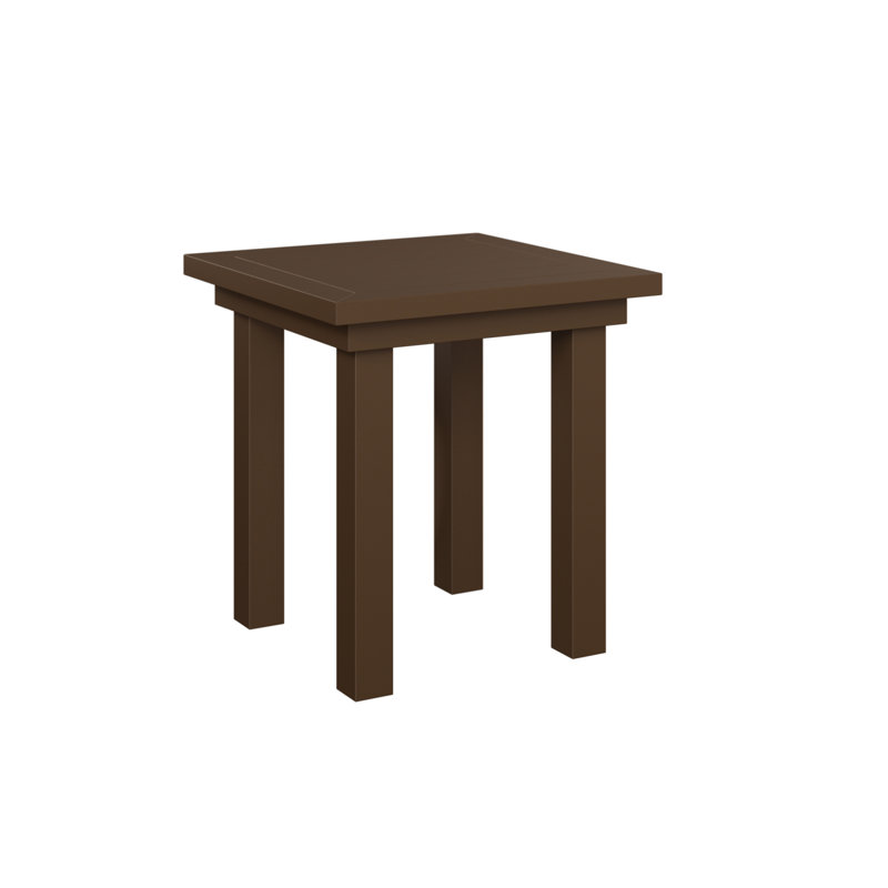 Table de bout berçante en aluminium Mesquite, Filon de bois mesquite
