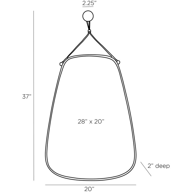 Norissa Flat Metal Mirror