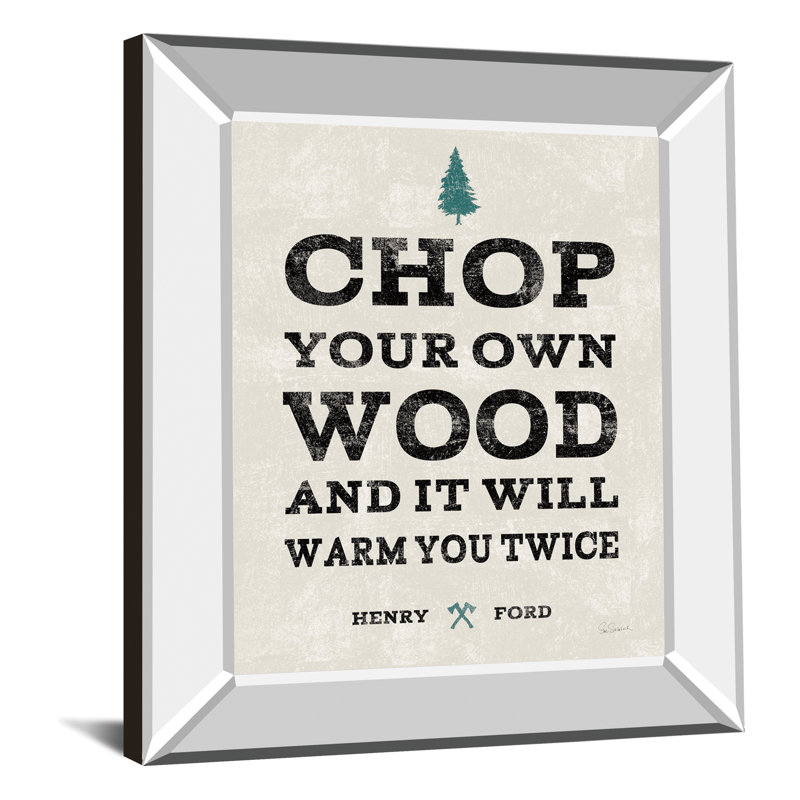 Art mural Cabin Wisdom - 22 po x 26 po - Cadre en miroir
