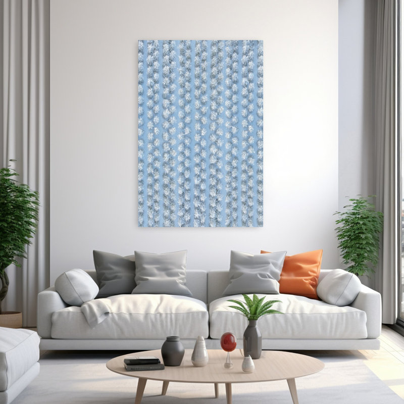 Plante abstraite, art mural contemporain, H 60 po x l 40 po