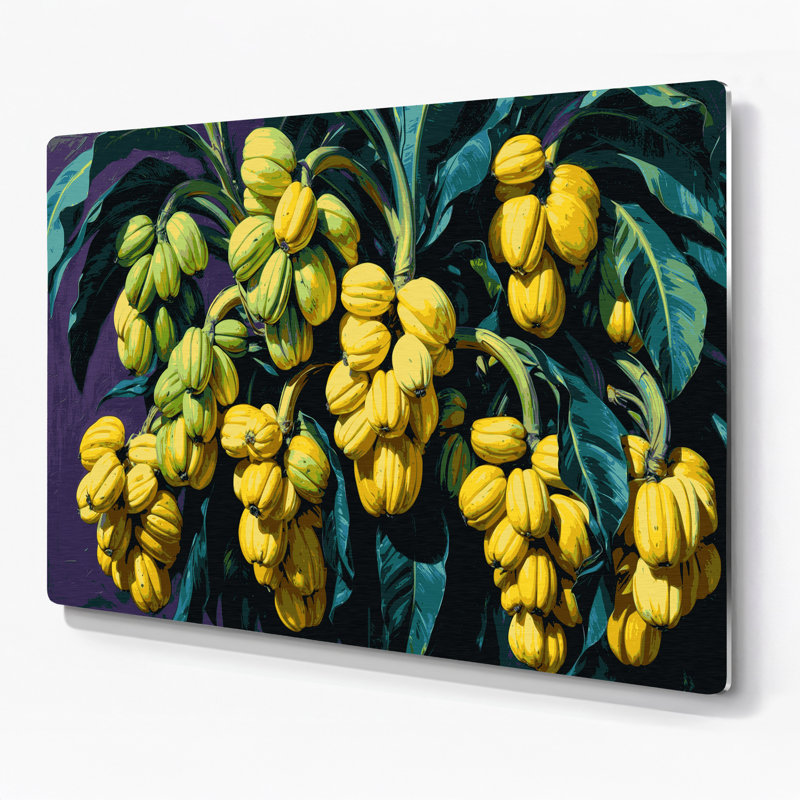 Art mural en métal Fruit Plantain, H 11 po x l 14 po
