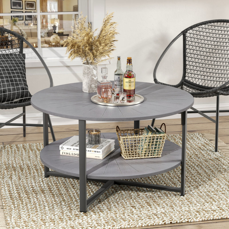 Table basse avec rangement Abdal, Gris
