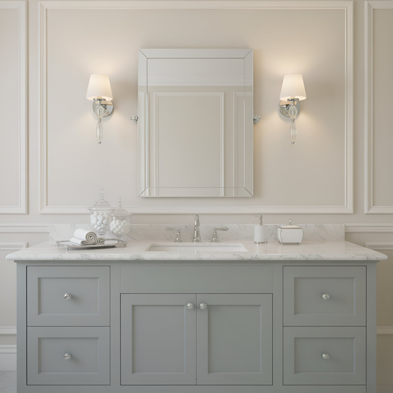 Stone 1-Light Polished Chrome Wall Sconce