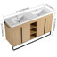 Meuble-lavabo double 60 po avec comptoir en résine Barton-159624954