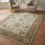 Tapis Oushak traditionnel en laine touffeté à la main crème, brun olive et rouille Bartz Authentic-19940053