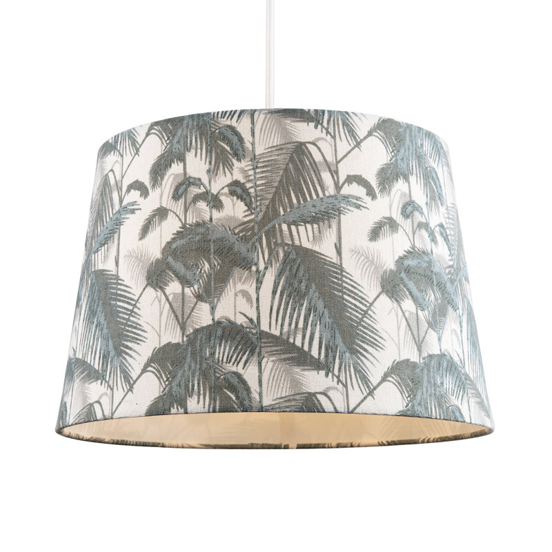 20cm H Linen Drum Lamp Shade ( No Direct Attachment Method ) in Green