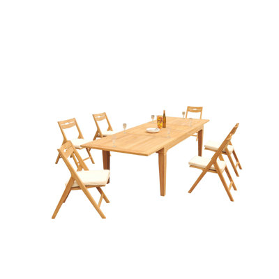 Surfliner Outdoor 7 - Piece Teak Dining Set