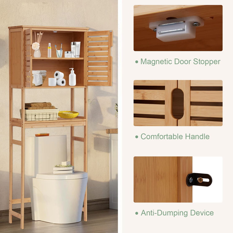 Over The Toilet Storage Cabinet, Free Standing with Breathable Rattan  Cabinet Door - N/A - On Sale - Bed Bath & Beyond - 37992736