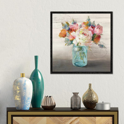 French Cottage Bouquet II 1 Piece Wall Art on Canvas