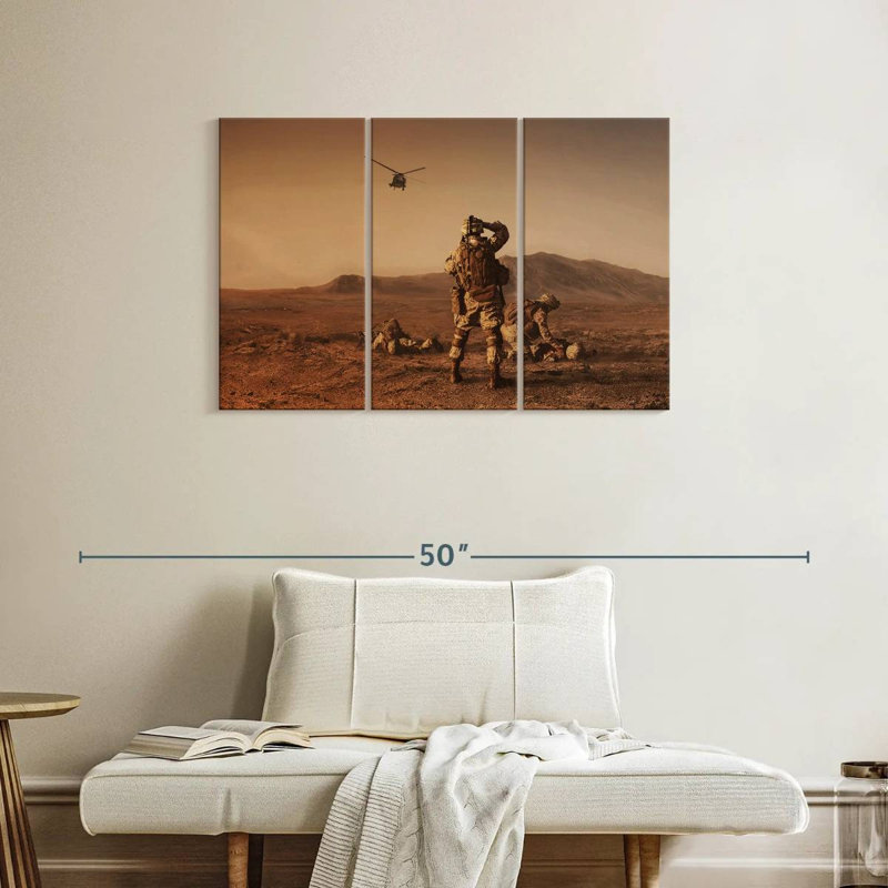Lelar Medevac Army, 24" H x 38" W
